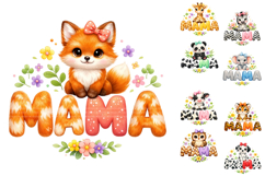 Mama Animal Sublimation PNG Bundle Product Image 1