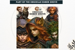 Dark Autumn Fantasy Clipart PNG for RPG Obsidian Ember Grove Product Image 2