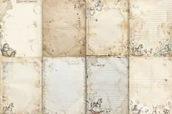 Vintage Baby Digital Paper | Baby Journal JPG Paper Product Image 2