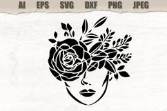 Stencil Floral Rose Woman Product Image 1