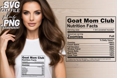 4x Funny Quotes Goat Mom Club Energy Mode Mood SVG Cut Files Product Image 2