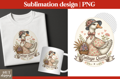 Cottage Queen Cute Goose Cottagecore sublimation Farm animal Product Image 1
