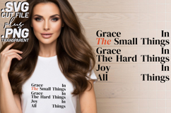4x Grace Small Things Hard Joy Peace SVG Cut Files Cricut Product Image 2