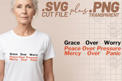 4x Grace Over Worry Held By Faith SVG Cut Files Cricut Product Image 2