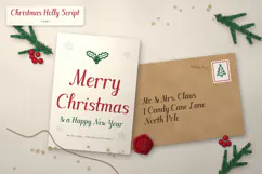Christmas Holly Script - Festive Brush Script Font Product Image 8