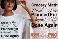 4x Funny Quotes Grocery Math Snack Packed SVG Cut Files Product Image 2
