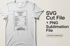 4x Gym Receipts Fitness Enthusiasts SVG Cut Files Cricut Product Image 2