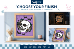 Halloween Skull Shadow Box 3D SVG Product Image 2