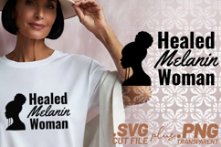 4x Motivational Quotes Healed Melanin SVG Cut Files Afro Product Image 2