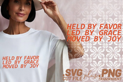 4x Held By Favor Grace Hope Joy SVG Cut Files Cricut Art Product Image 2