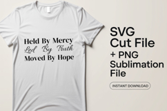 4x Held By Mercy Praise Prayer Hope SVG Cut Files Cricut Product Image 2