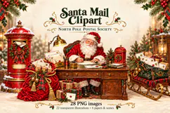 Santa Mail Clipart - North Pole Postal Product Image 1