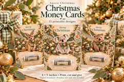 Australian Animals Printable Christmas Money Cards Product Image 1