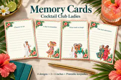 Memory Cards Printable Cocktail Ladies Product Image 1