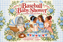Baseball Baby Shower Clipart Product Image 1