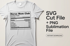 4x Funny Quotes Horse Mom Club Energy Mode SVG Cut Files Product Image 2