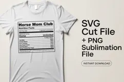 4x Funny Quotes Horse Mom Club Energy Mode SVG Cut Files Product Image 2