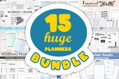 15 HUGE Planners bundle printable KDP interiors. Product Image 1