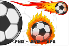 Vector design of a burning soccer ball symbol Product Image 1