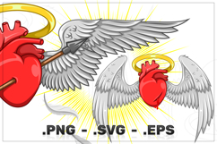 Realistic Anatomical Heart with Wings Product Image 1