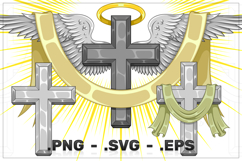 Christian Cross with Sacred Mantle Product Image 1