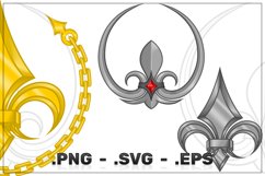 Fleur De Lis Vector Design Heraldic Symbol Product Image 1