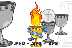 Sacred chalice with ribbon and host Product Image 1