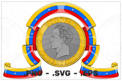 Official Venezuelan currency with flag Product Image 1