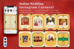 Indian Wedding Instagram Carousel &amp; Canva Template Product Image 1