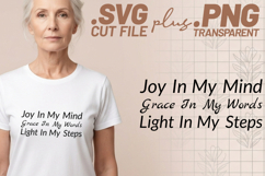 4x Joy Waiting Mercy Middle Peace SVG Cut Files Cricut Product Image 2