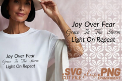 4x Joy Over Fear Worry Peace Panic SVG Cut Files Cricut Product Image 2