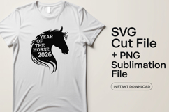 4x Year Of The Horse 2026 Horse Head SVG Cut Files Shirt Product Image 2