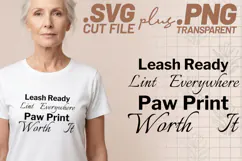 4x Funny Dog Quotes Paw Print Treat Budget SVG Cut Files Product Image 2