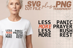 4x Less Panic More Prayer Peace Truth SVG Cut Files Cricut Product Image 2