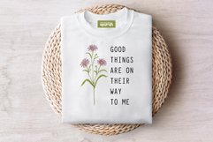 Manifest Quotes with Birth Month Flower Tee 01 Product Image 3