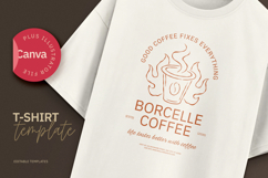 Fiery Coffee Logo T-shirt Canva &amp; Illustrator Template Product Image 1