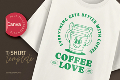 Retro Coffee T-Shirt 30s Cartoon Mascot Product Image 1