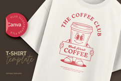 Retro Coffee Quote T-Shirt 30s Cartoon Product Image 1