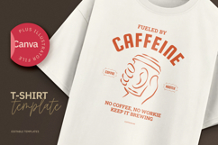 Caffeine Hustle Retro T-Shirt Design Product Image 1