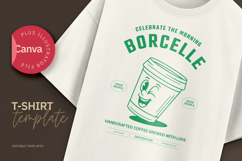 Winking Coffee Cup Logo, T-Shirt Design Product Image 1