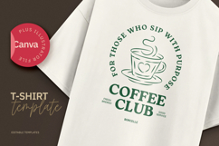 Coffee Club Retro T-Shirt Design Product Image 1