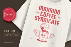 Rocker Coffee T-Shirt Cartoon Mascot Product Image 1