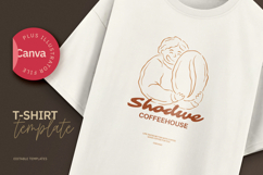 Coffee Hug T-Shirt, Editable Canva &amp; Illustrator Template Product Image 1