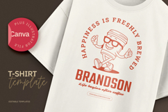 Happy Coffee Retro T-Shirt Design Product Image 1