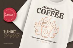 Morning Coffee Retro Graphic T-Shirt Product Image 1