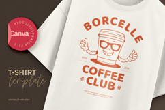 Retro Coffee Club T-Shirt Cartoon Mascot Product Image 1