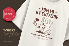 Retro Coffee T-Shirt Cartoon Design Product Image 1