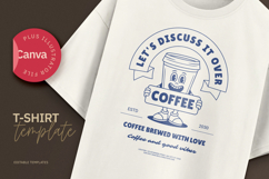 Retro Coffee T-Shirt Cartoon Mascot Product Image 1