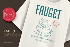 Heart Steam Coffee Retro T-Shirt Design Product Image 1