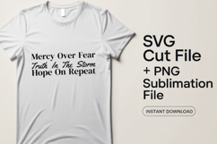4x Mercy Over Fear Worry Hope Panic SVG Cut Files Cricut Product Image 2